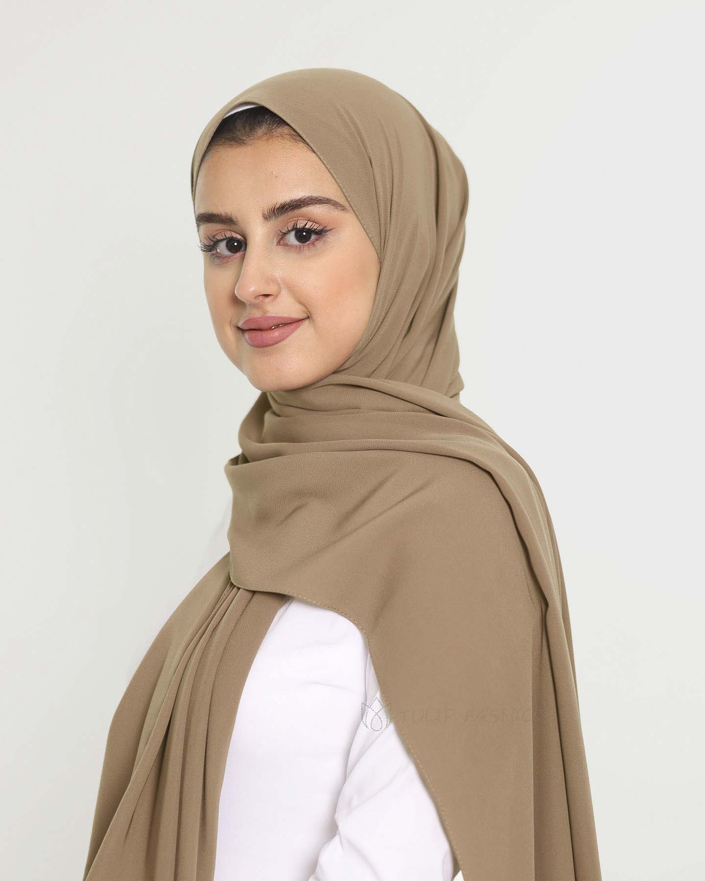 Hijab - Medina Lyx Chiffon - Kamel Beige