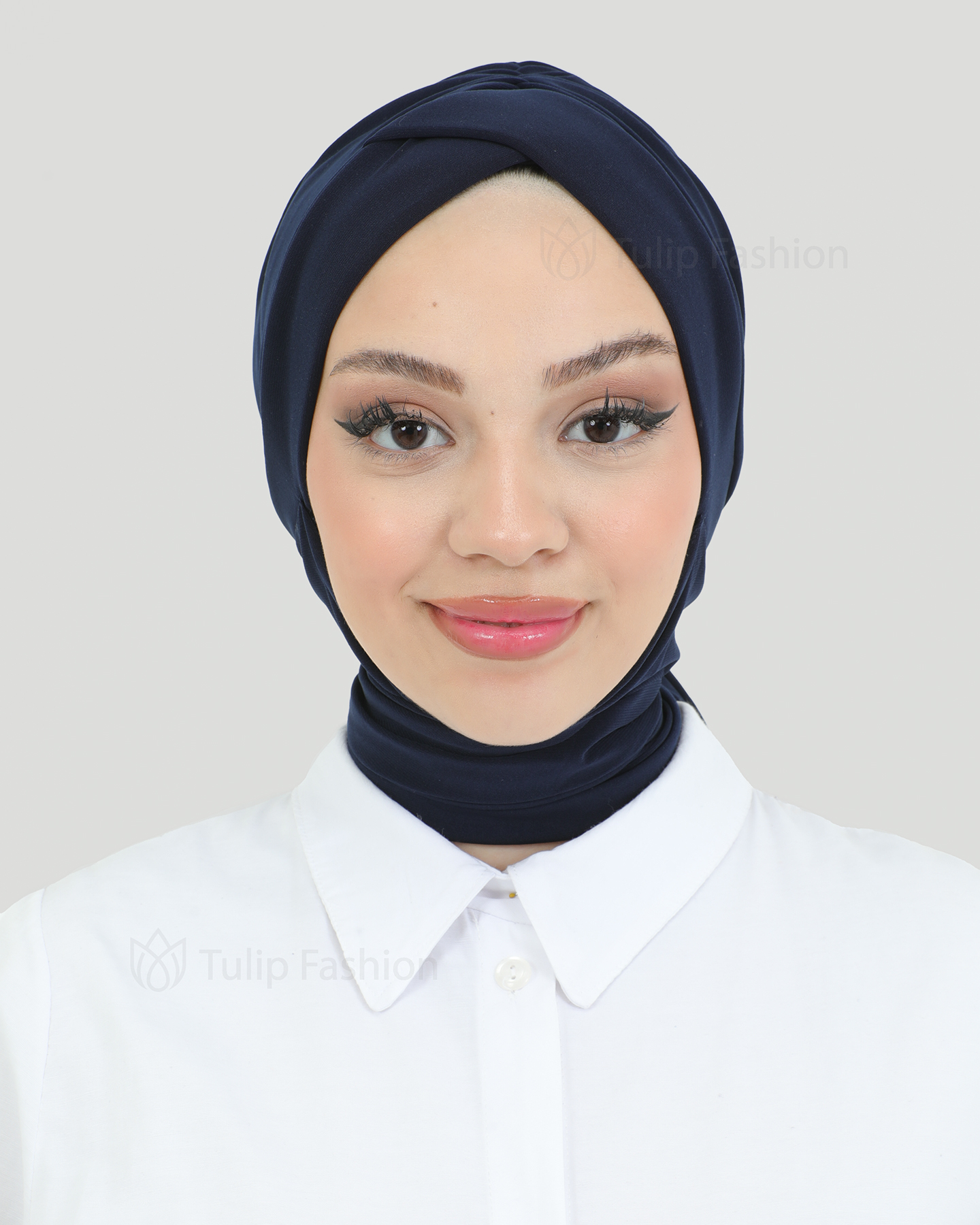 Turban med sjal - Tulin - Midnattsblå