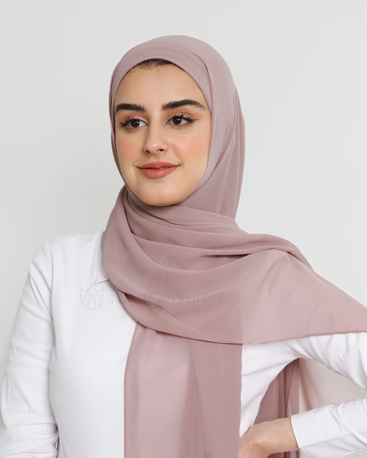 Hijab - Instant Chiffon Med Cap - Medel Mauve