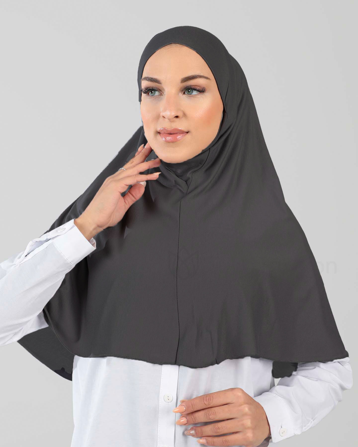 Hijab - Al Amira X-Large - En del - Mörkgrå