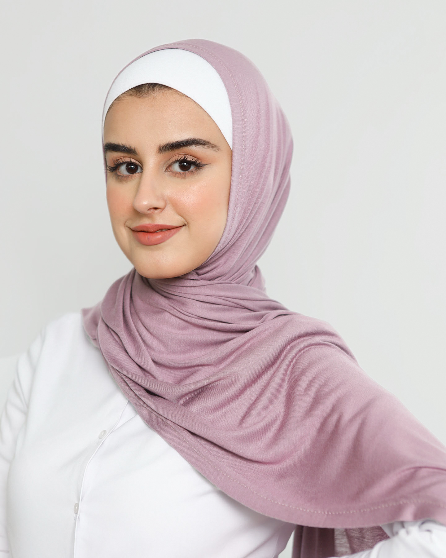 Hijab - Stretch Jersey - Ljuslila