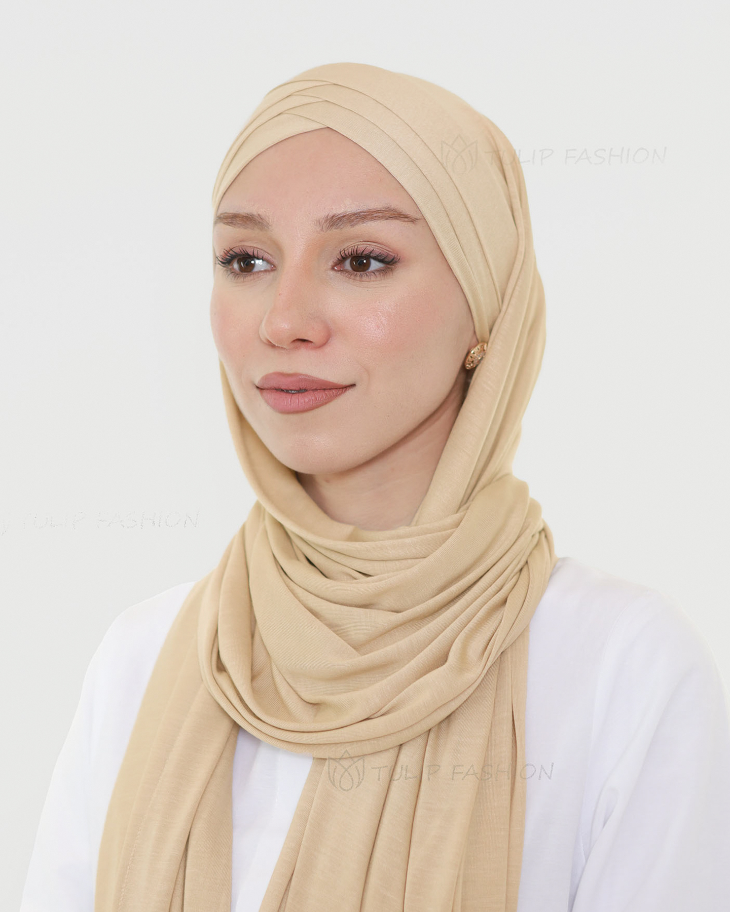 Hijab - Instant Jersey Cross - Kamel Beige