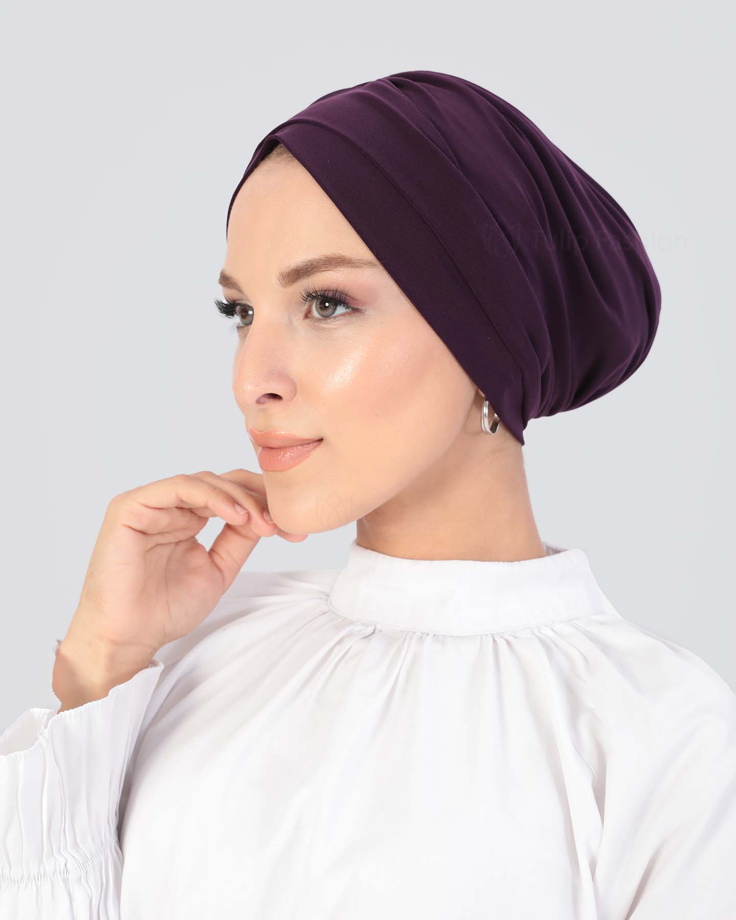 Turban - Robin - Mörklila