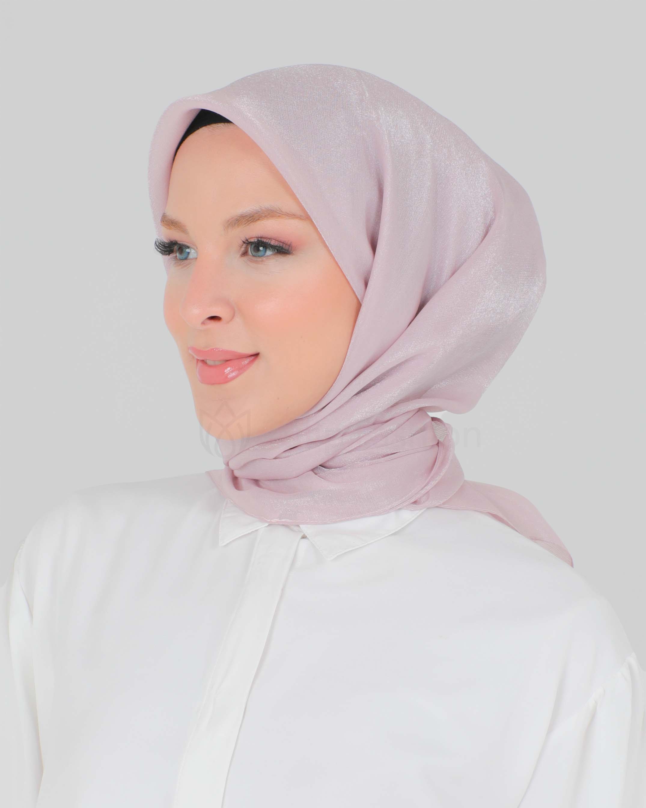 Hijab - Square shiny - Ljusrosa