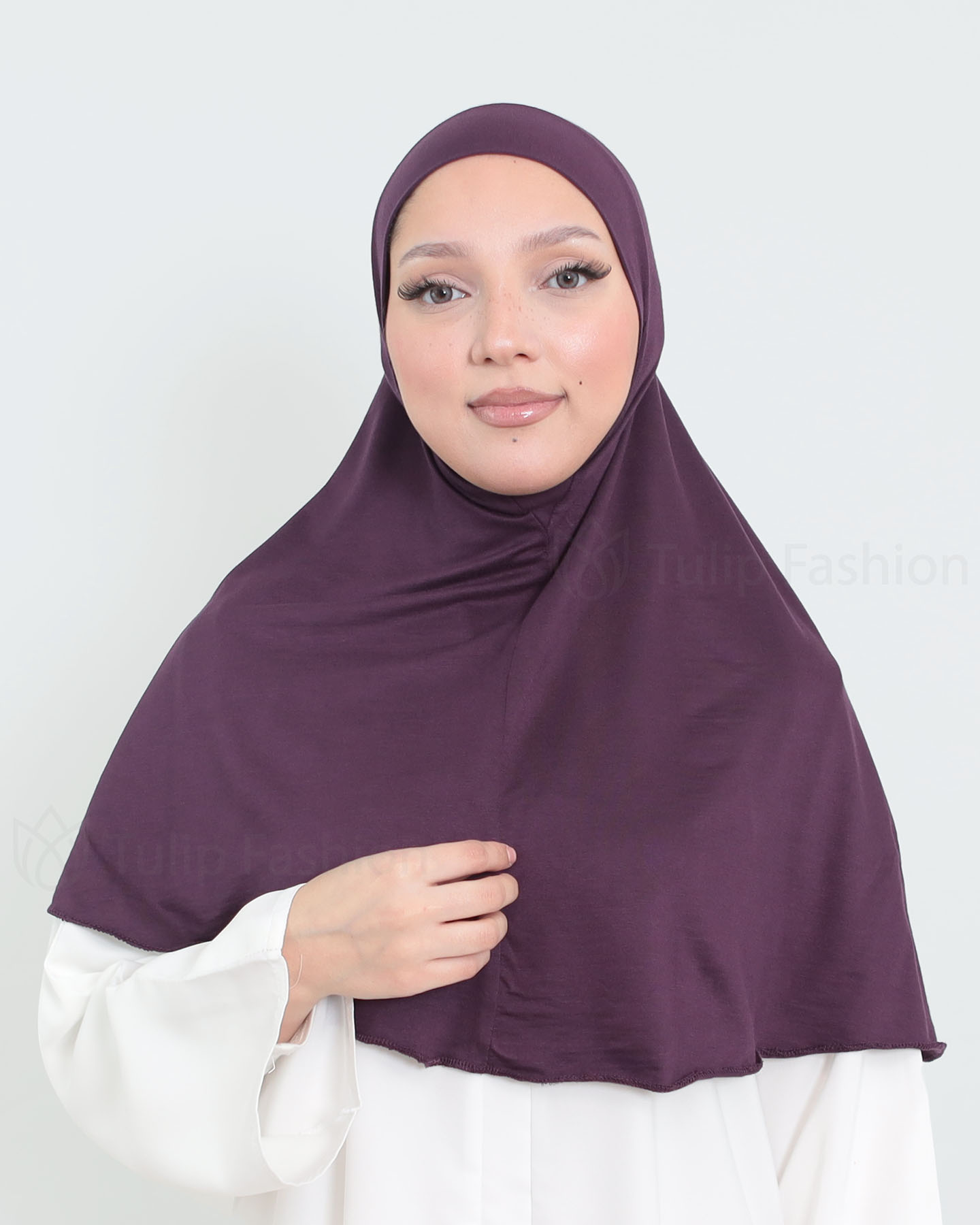 Hijab - Al Amira X-Large - En del - Mörklila
