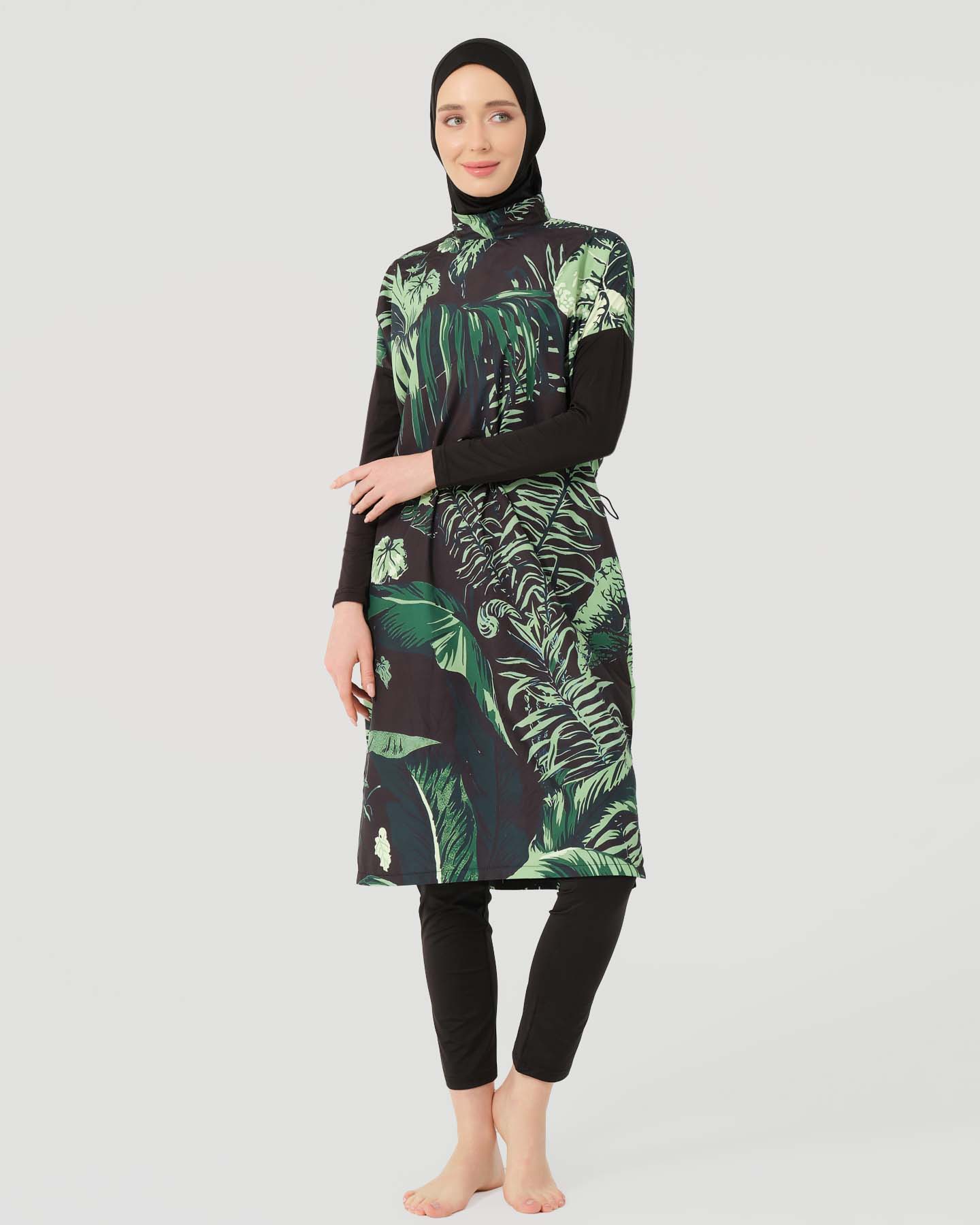 Muslimsk baddräkt med hijab - Grön