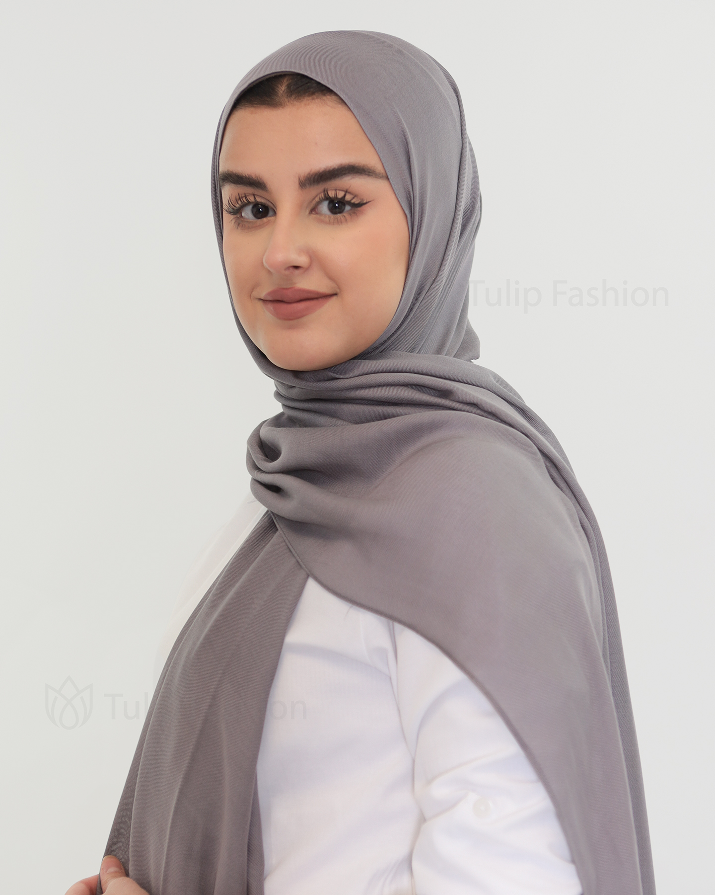 Hijab - Modal - Mörkgrå