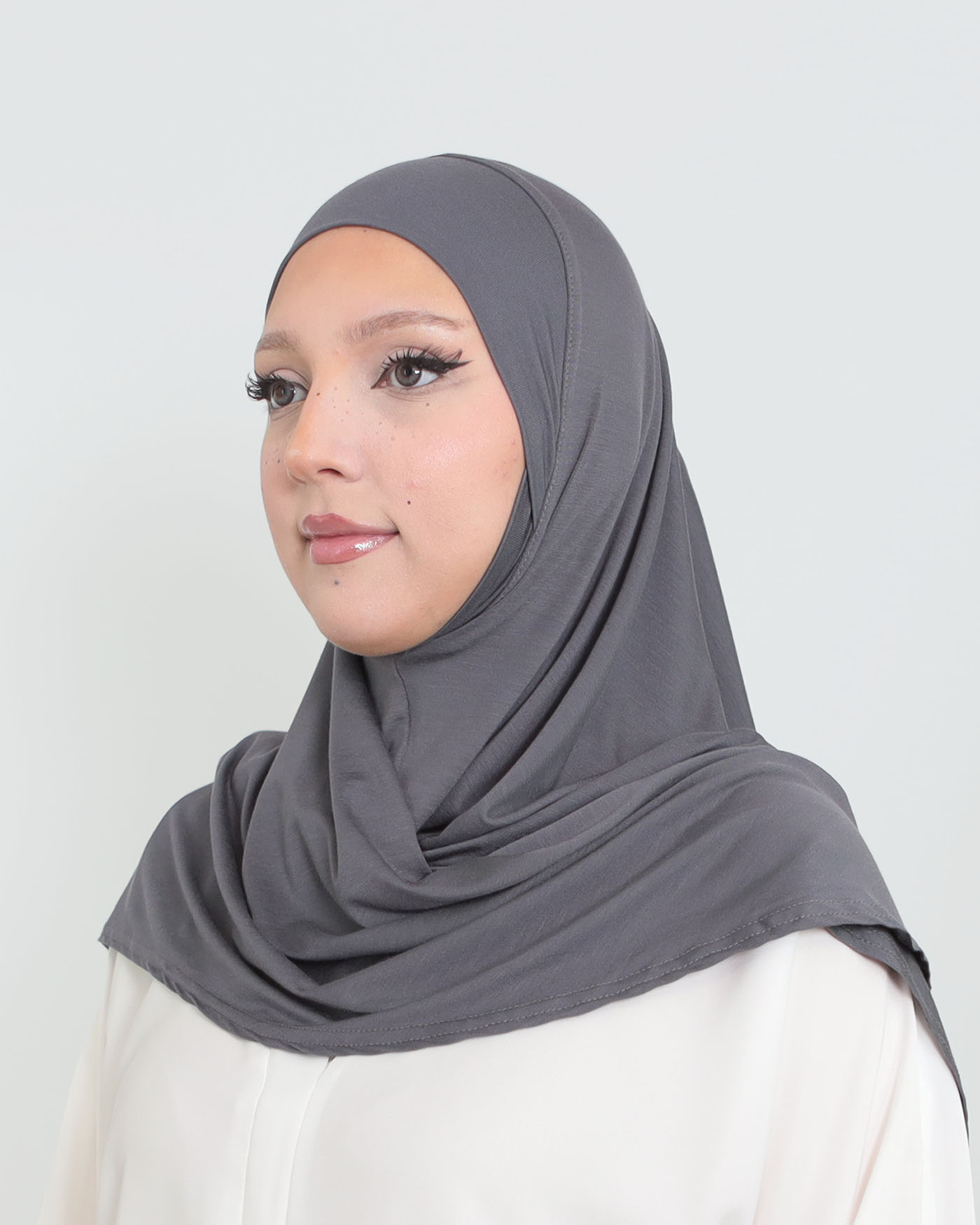 Hijab - Instant Square Jersey - Mörkgrå