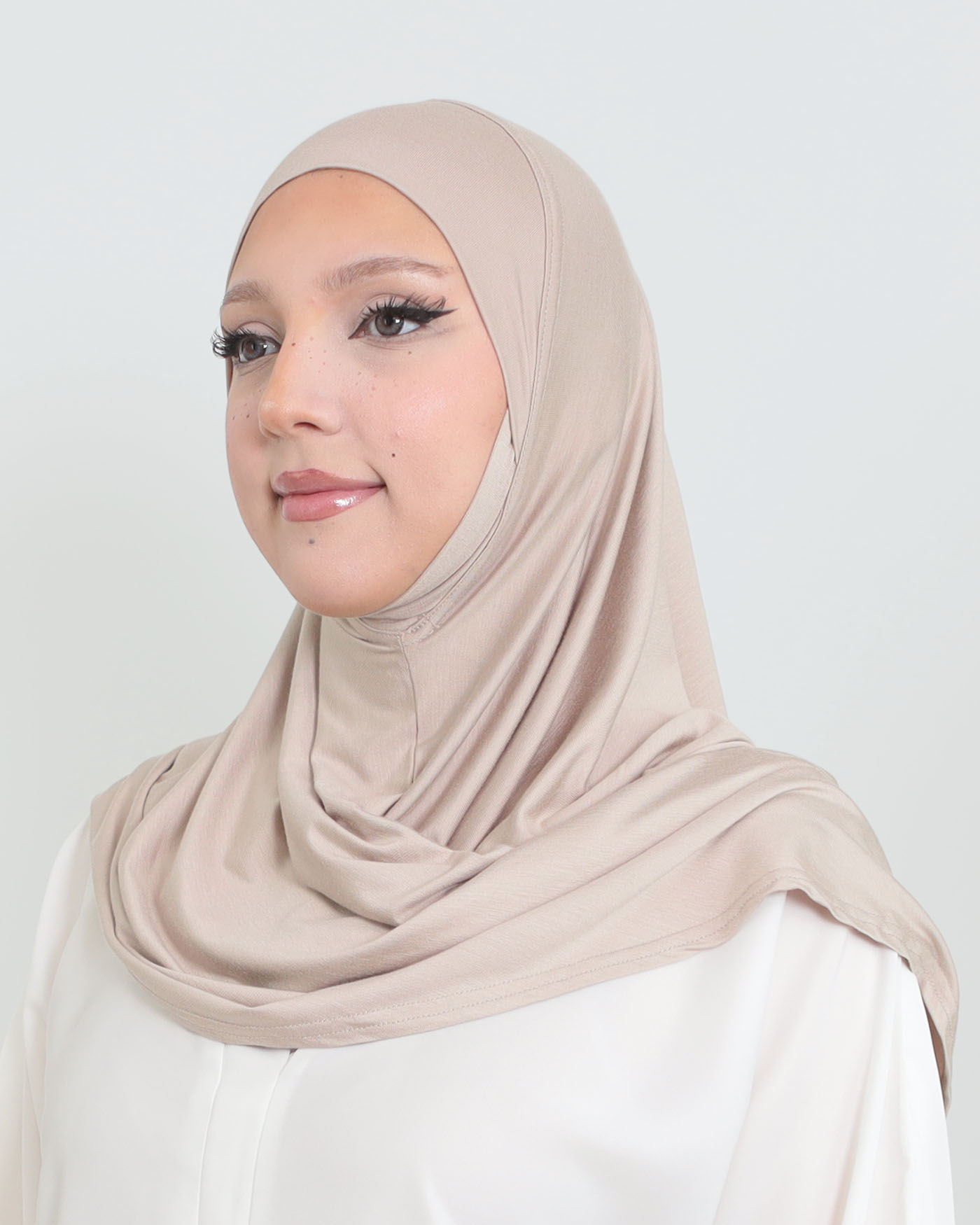 Hijab - Instant Square Jersey - Ljusbeige