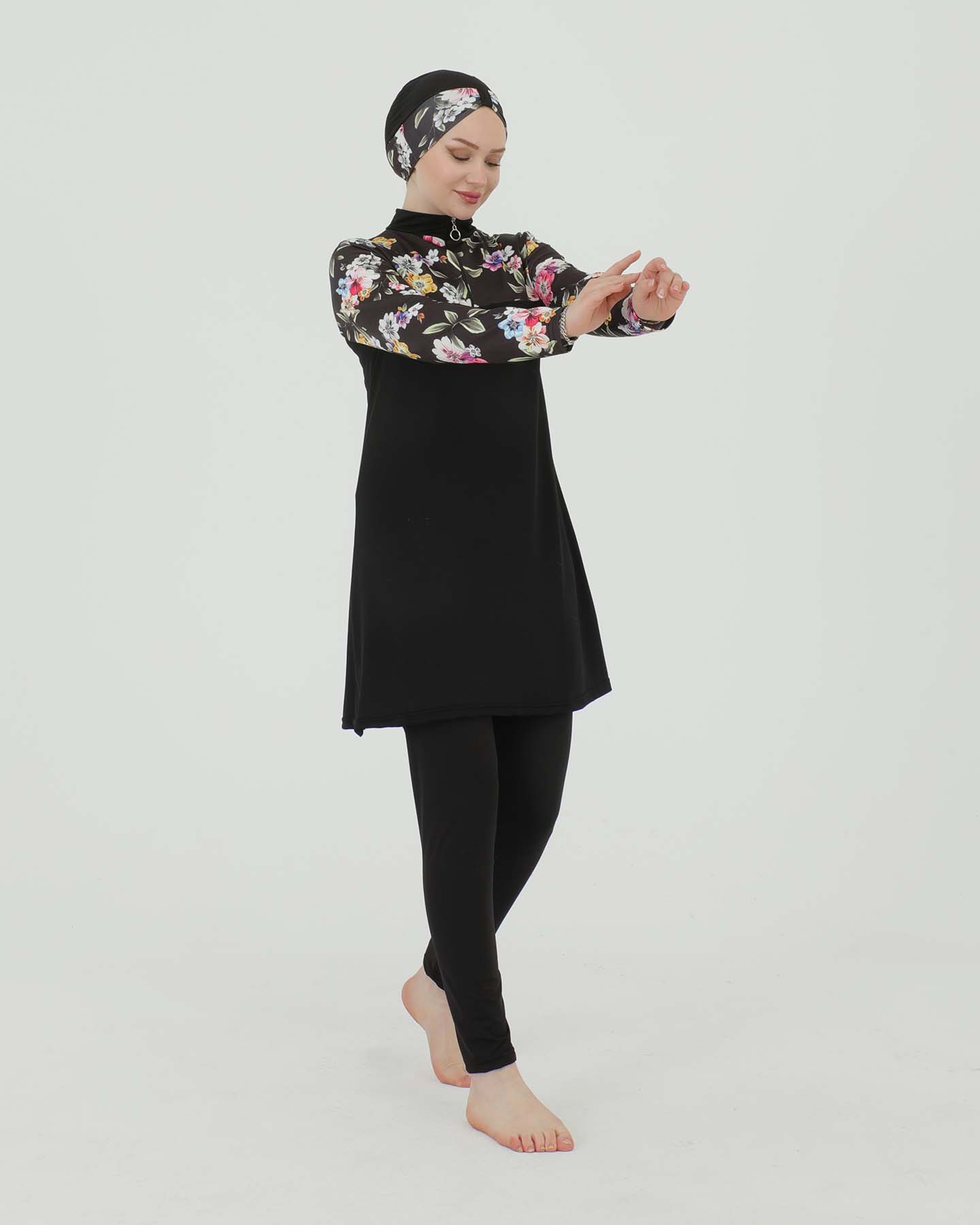 Muslim Swimsuit with hijab - Black