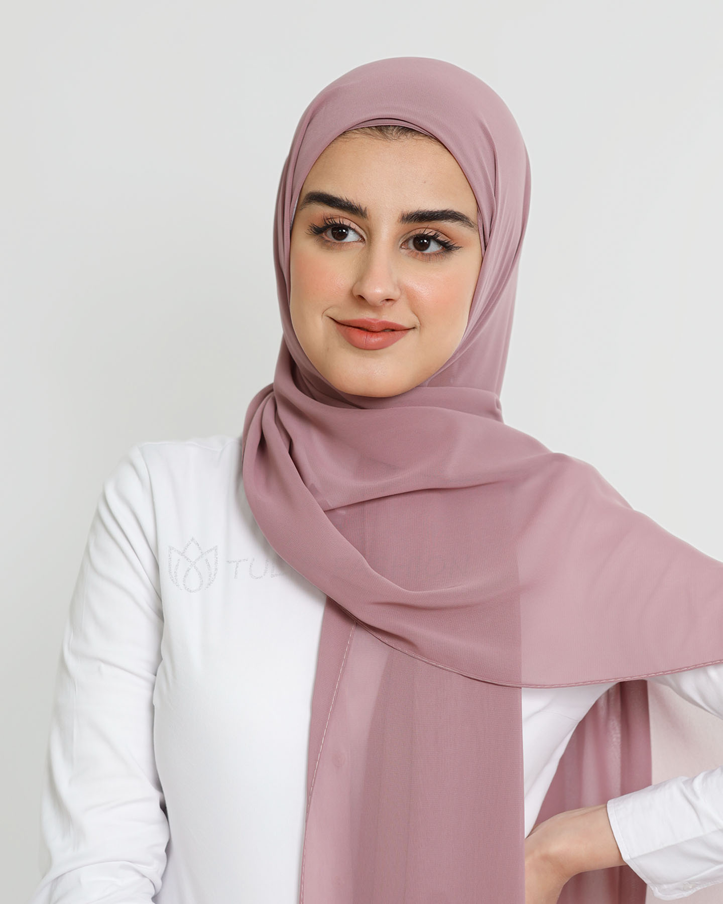 Hijab - Instant Chiffon Med Cap - Mauve