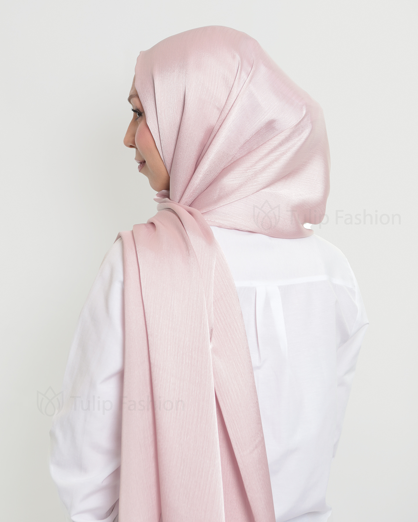 Hijab - Metallic Satin - Ljuslila