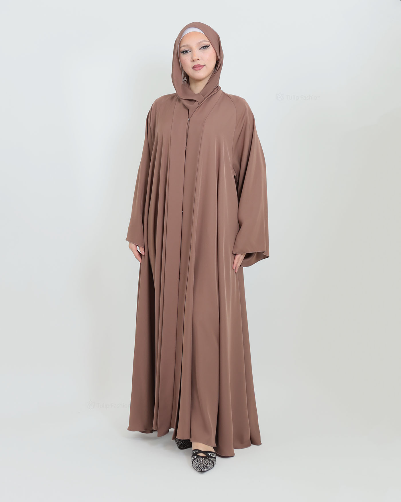 Butterfly Abaya med matchande Hijab - Mauve