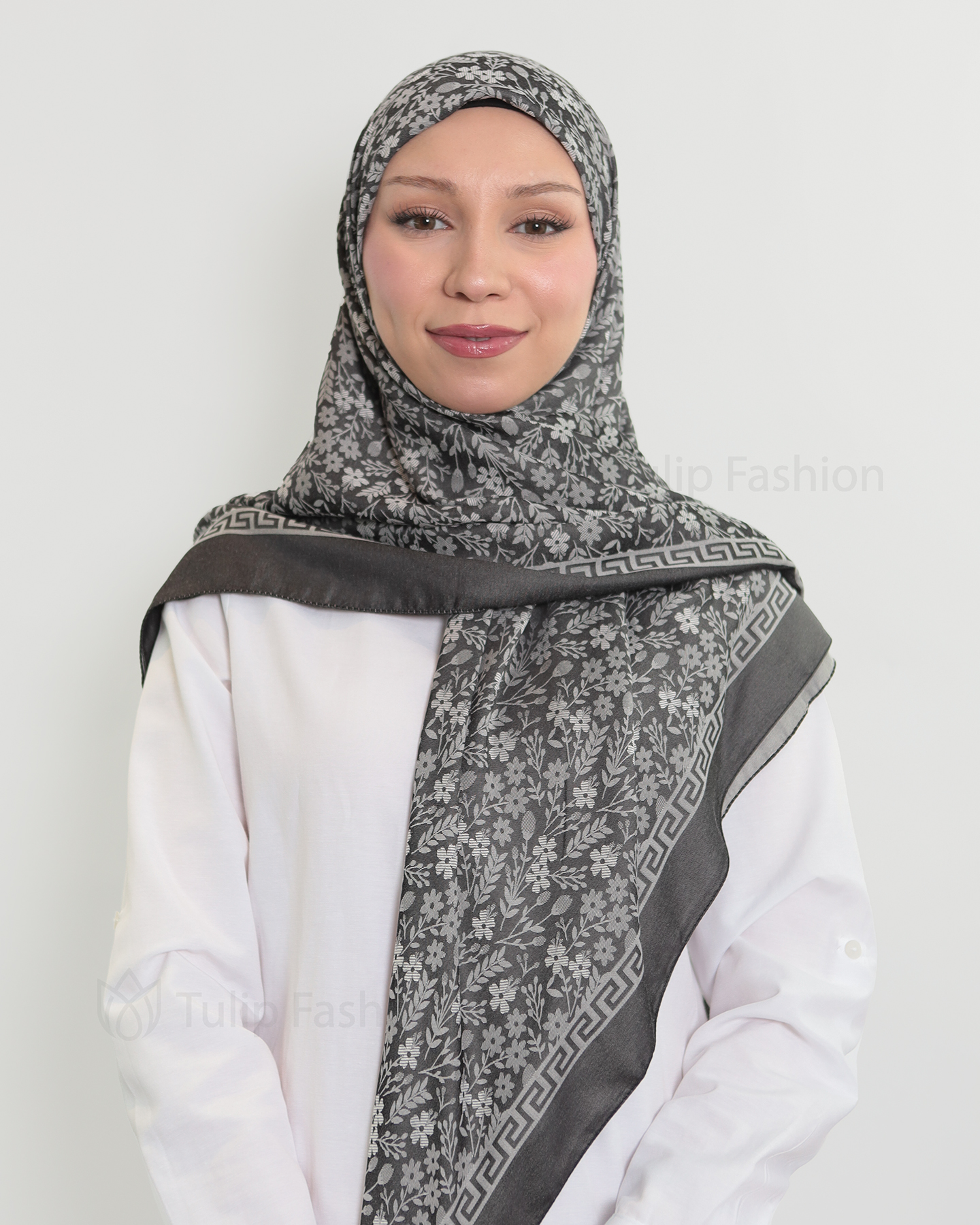 Hijab - Square Viskon 120 cm - Svart