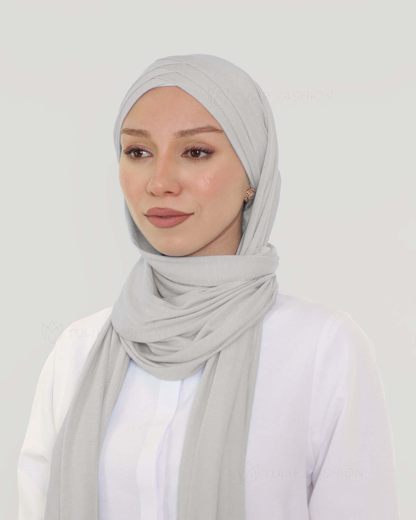 Hijab - Instant Jersey Cross - Ljusgrå