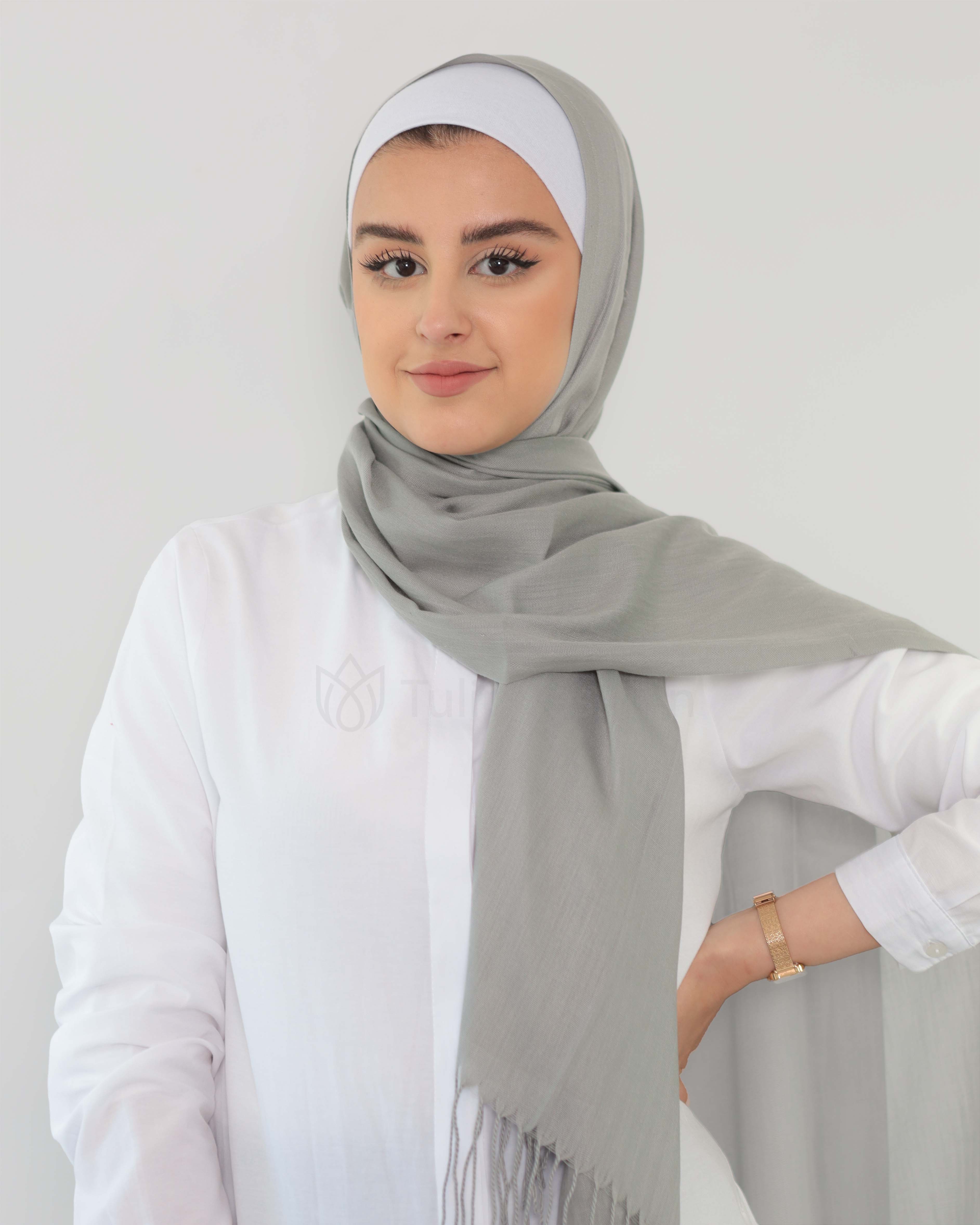 Hijab - Pashmina - Grå