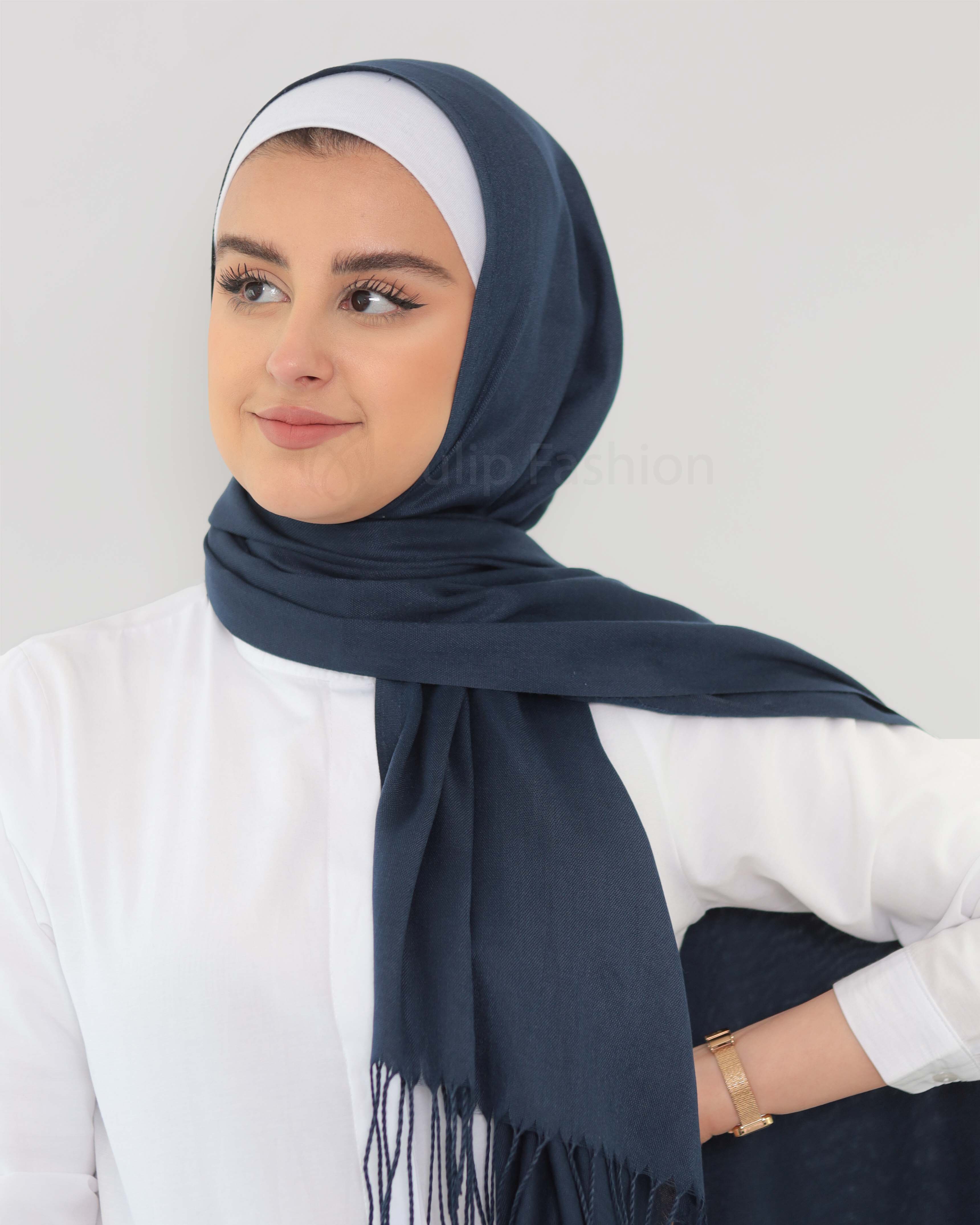 Hijab - Pashmina - Midnattsblå