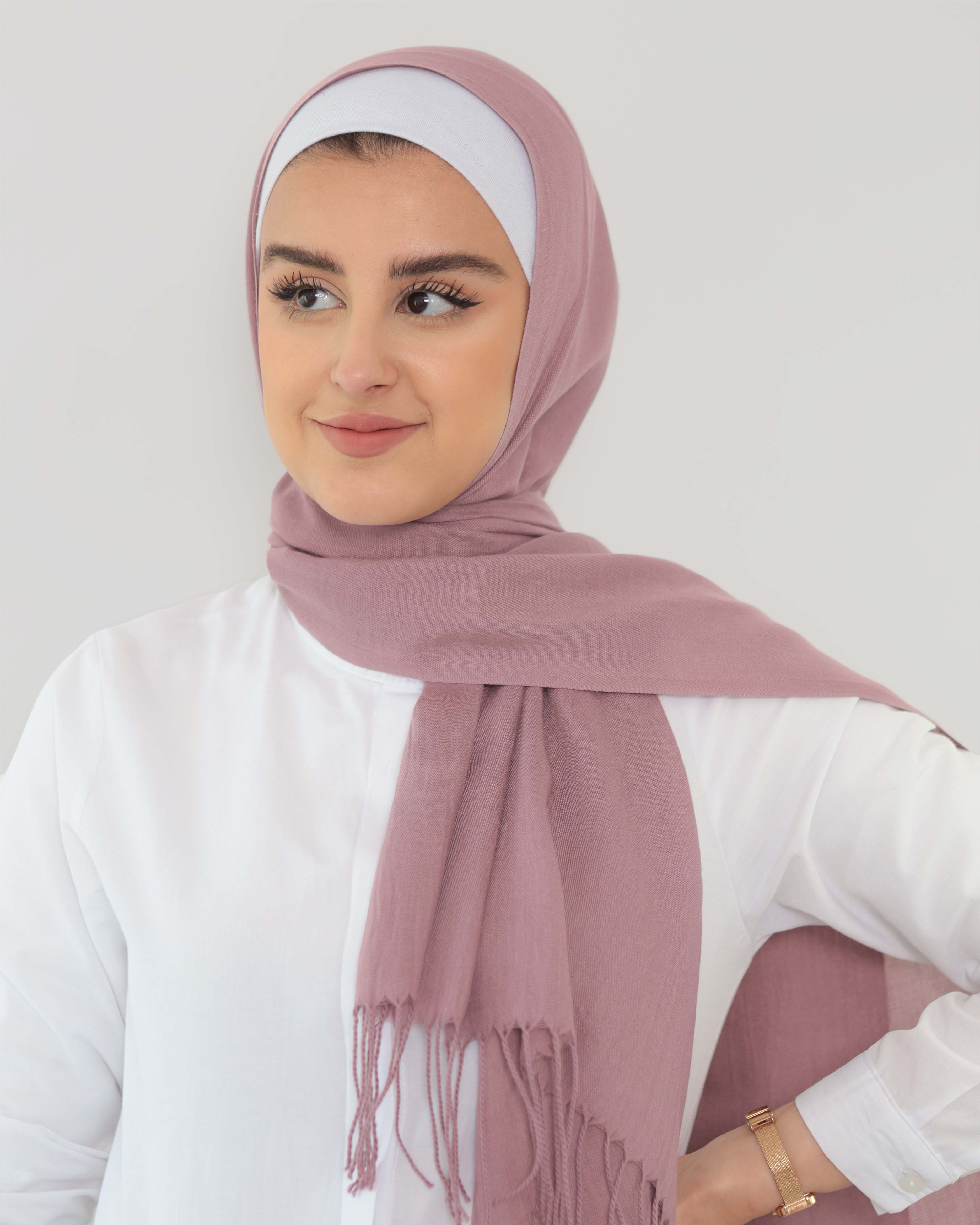 Hijab - Pashmina - Djup Mauve