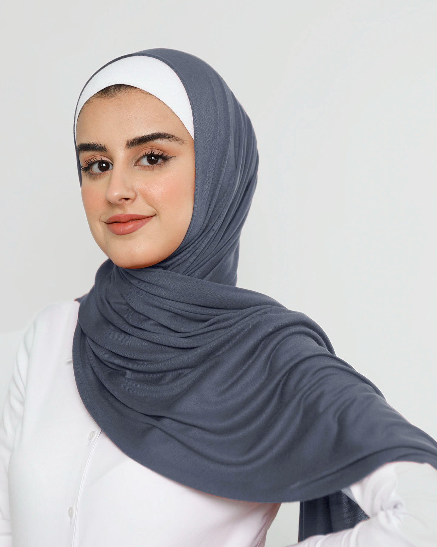 Hijab - Stretch Jersey - Marinblå