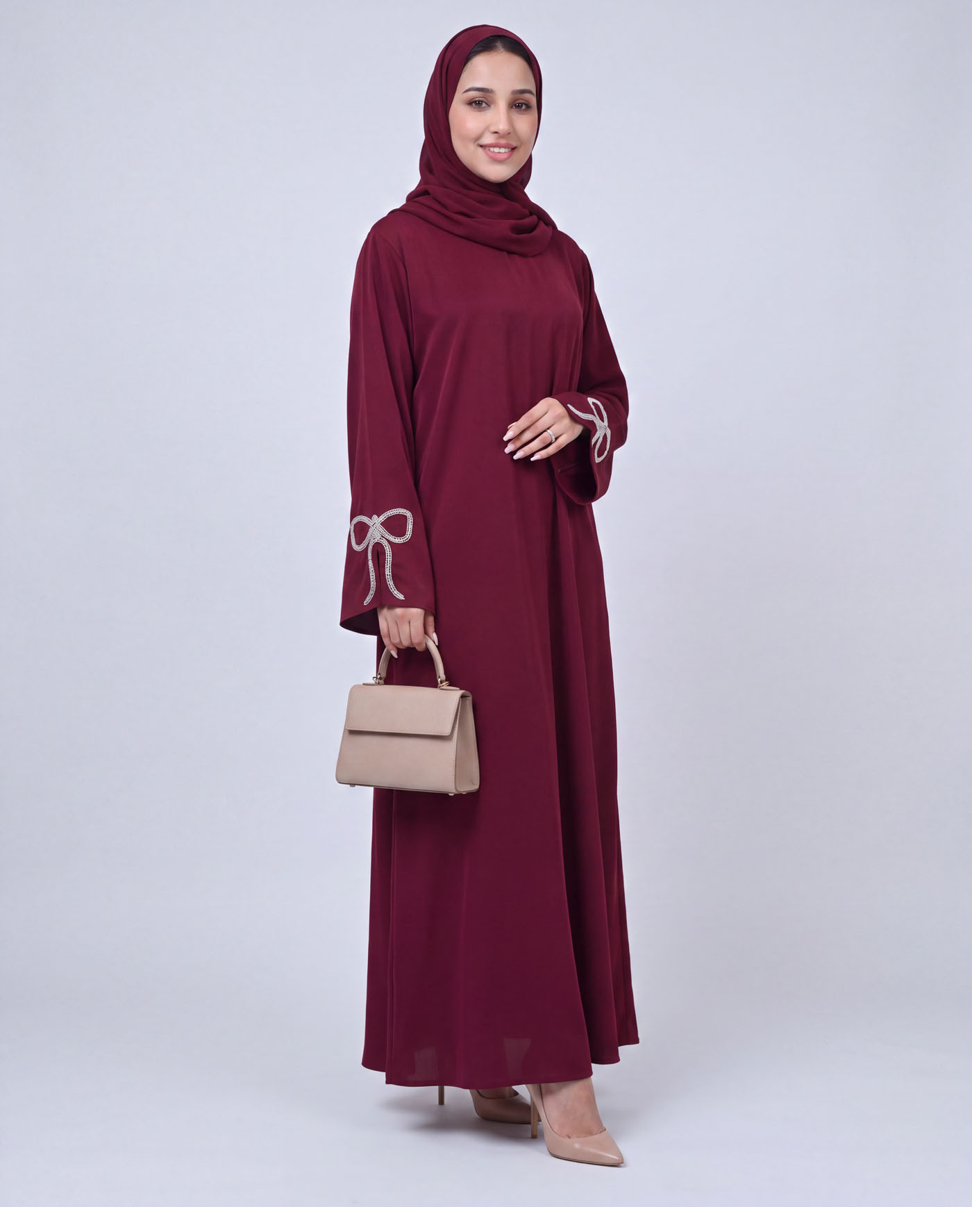 Abaya - Vinröd